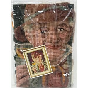 Vintage German Needlepoint Kit Gobelin-Packug‎ #543 Man Holding Wine Glass 10x14